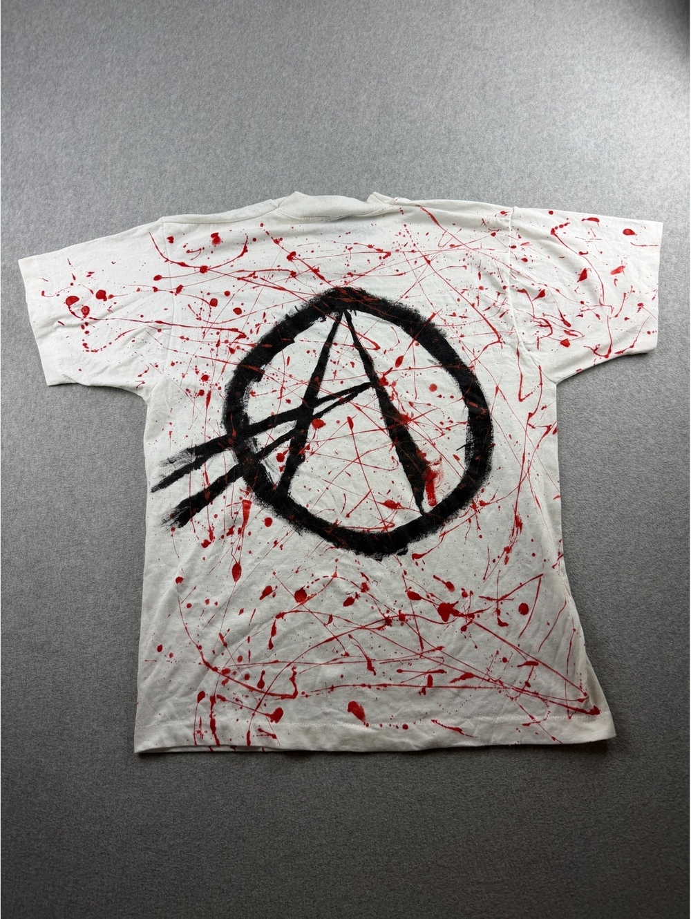 Screen Stars Best Single Stitch Hand Painted Anarchy Punk Art TShirt